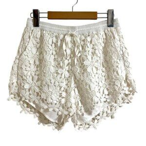 Abercrombie & Fitch Crochet Lace High Rise Boho Shorts